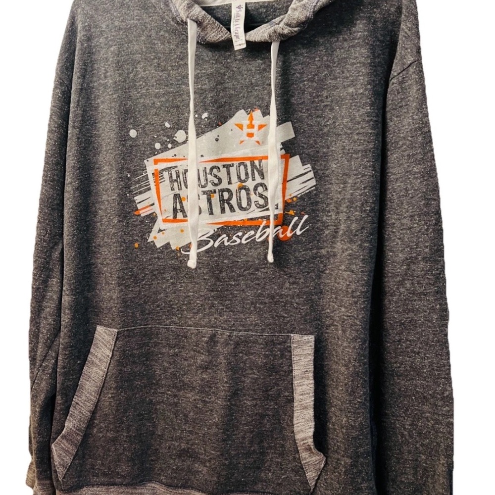 Gray Athletic Hoodie with Houston Tigers Graphic